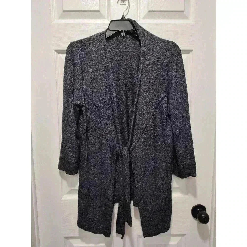 H by Halston Women's Size MEDIUM Soft Tie Front Knit Stretchy Cardigan